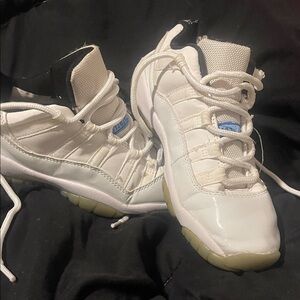 Jordan Kids White and Blue Sneakers